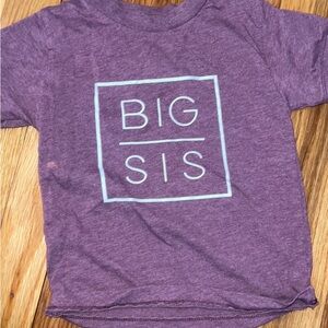 Purple 'Big Sis' Kids T-Shirt